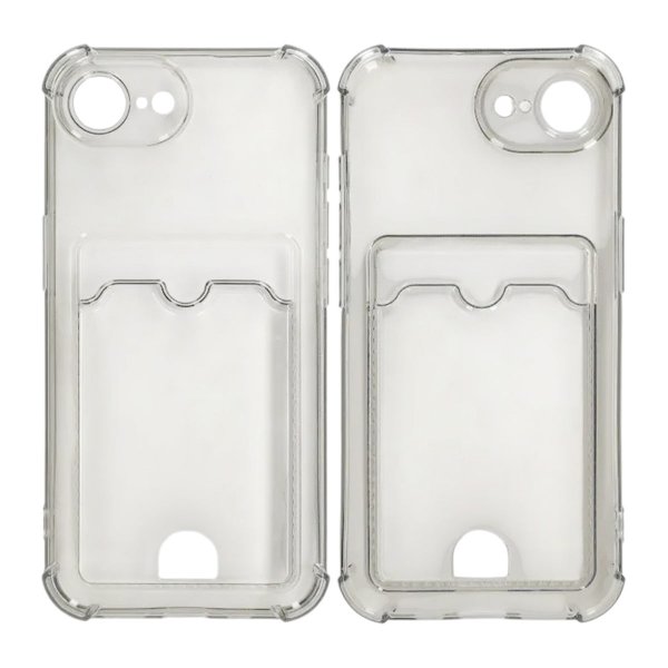 iPhone 16e/17e Skal Korthållare Transparent Svart