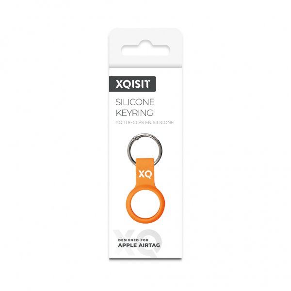 Xqisit AirTag Hållare Silicone Case Orange