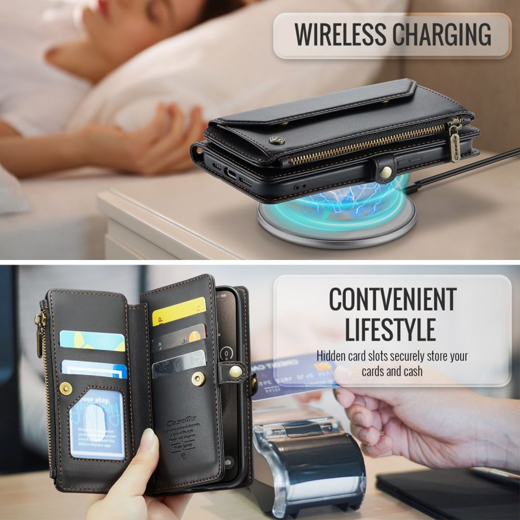 CaseMe iPhone 15 Pro Fodral C36 Series Svart