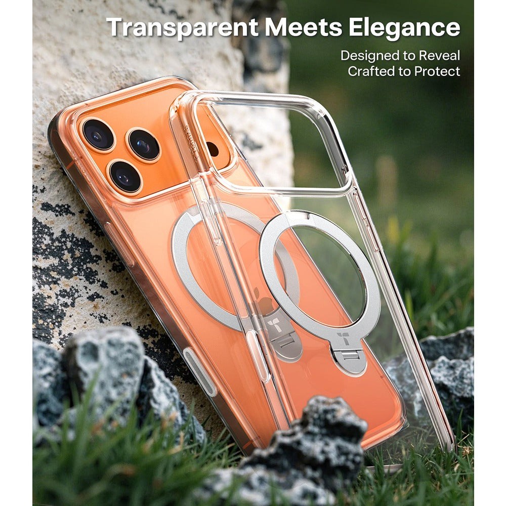 Torras iPhone 17 Pro Max Skal Ostand Q3 Spin Transparent