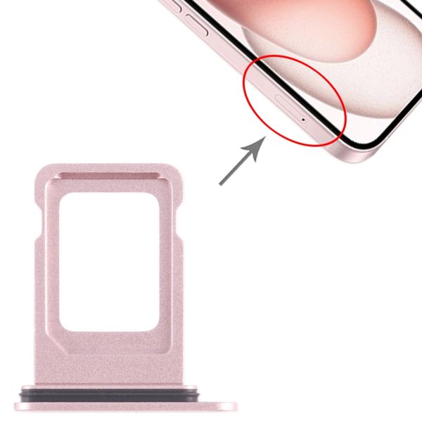 iPhone 15 och 15 Plus Max Simkortshållare - Rosa