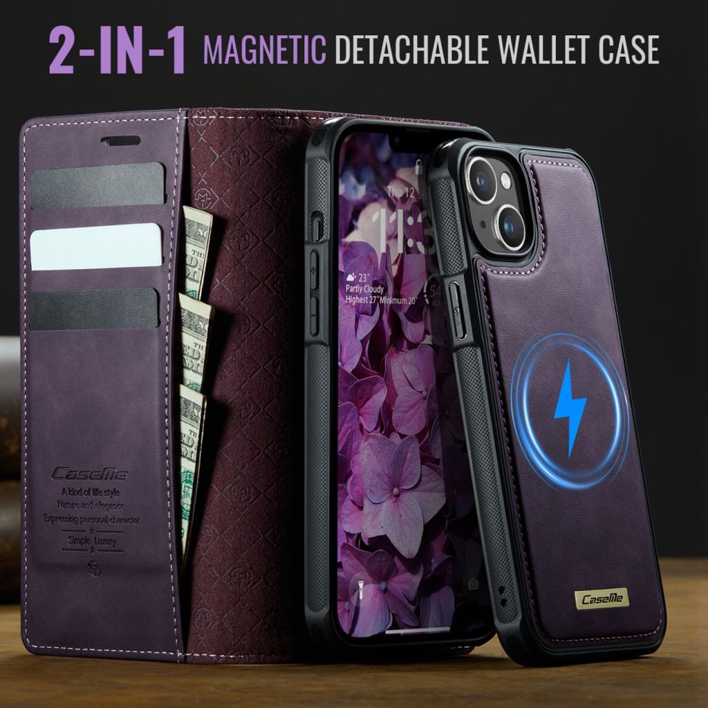 CaseMe iPhone 13 Fodral C49 Series Lila
