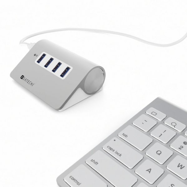 Satechi USB 3.0 Hubb av aluminium 4 portar Silver