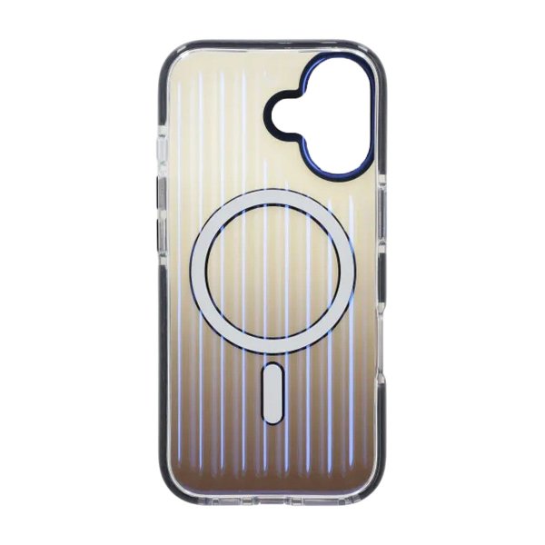 iPhone 17 Skal Korrugerad MagSafe Transparent Svart
