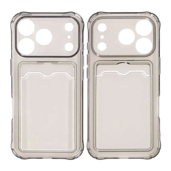 iPhone 17 Pro Skal Korthållare Transparent Svart