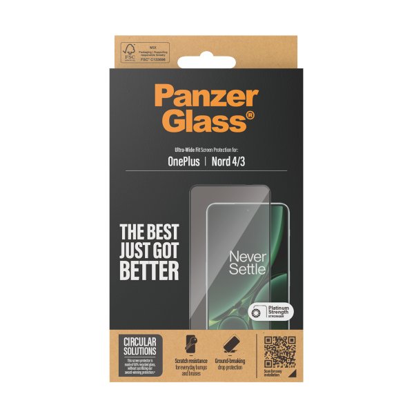 PanzerGlass OnePlus Nord 3/OnePlus Nord 4 Skärmskydd Ultra-Wide Fit