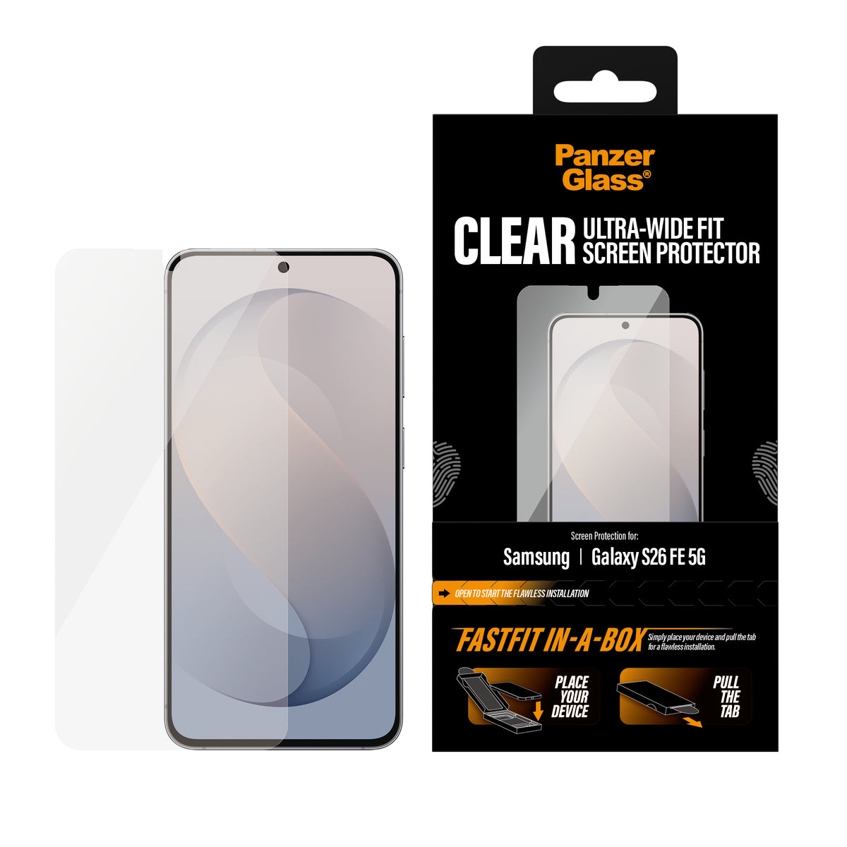 PanzerGlass Samsung Galaxy S26 FE Skärmskydd Fastfit In-a-Box