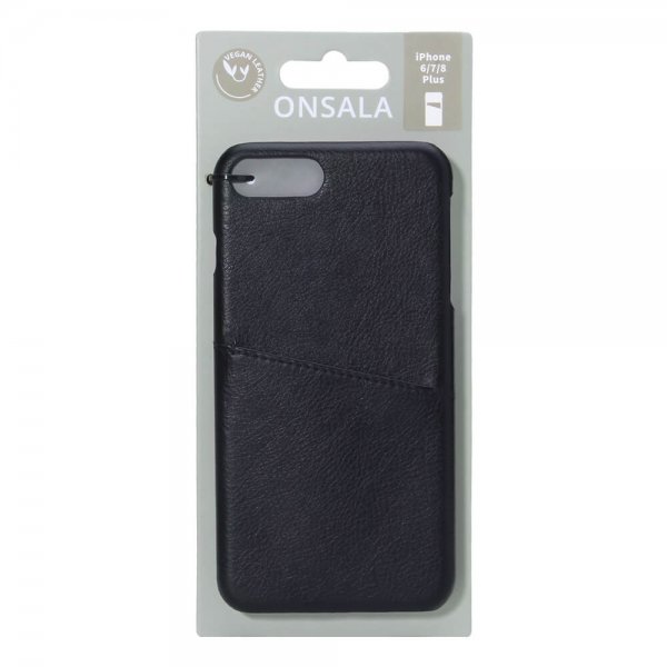 Onsala iPhone 6/6S Plus/iPhone 7 Plus/iPhone 8 Plus Skal med ett Kortfack Svart