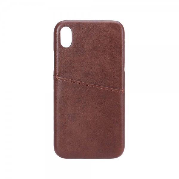 Onsala iPhone X/Xs Skal med ett Kortfack Brun