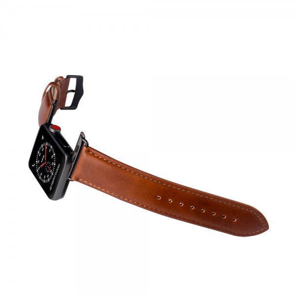 Buffalo Apple Watch 44/45/46mm/Apple Watch Ultra Armband Äkta Läder Brun