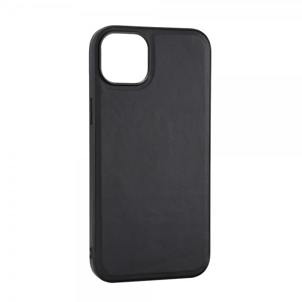 Buffalo iPhone 15 Plus Skal Äkta läder MagSeries Svart