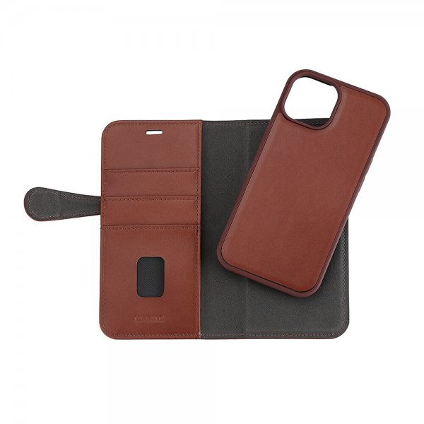Buffalo iPhone 15 Fodral 3 Kortfack Löstagbart Skal MagSeries Brun