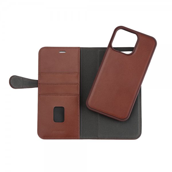 Buffalo iPhone 15 Pro Max Fodral 3 Kortfack Löstagbart Skal MagSeries Brun