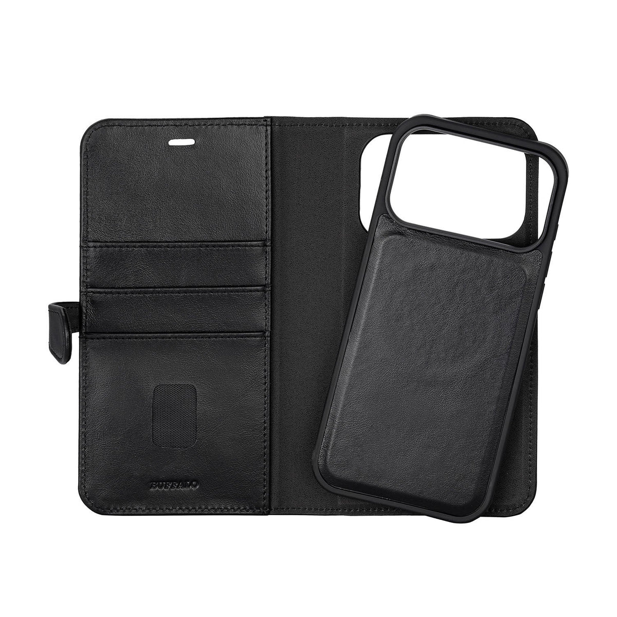 Buffalo iPhone 17 Pro Max/iPhone 18 Pro Max Fodral 2-in-1 Detachable Wallet Svart