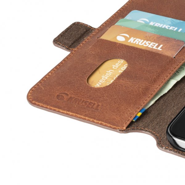 Krusell Samsung Galaxy S21 Plus Fodral Sunne PhoneWallet Vintage Cognac
