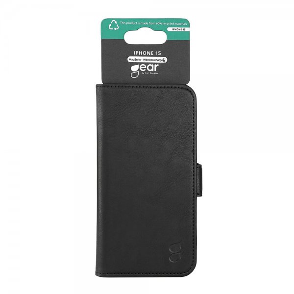 Gear iPhone 15 Fodral 3 Kortfack MagSeries Svart