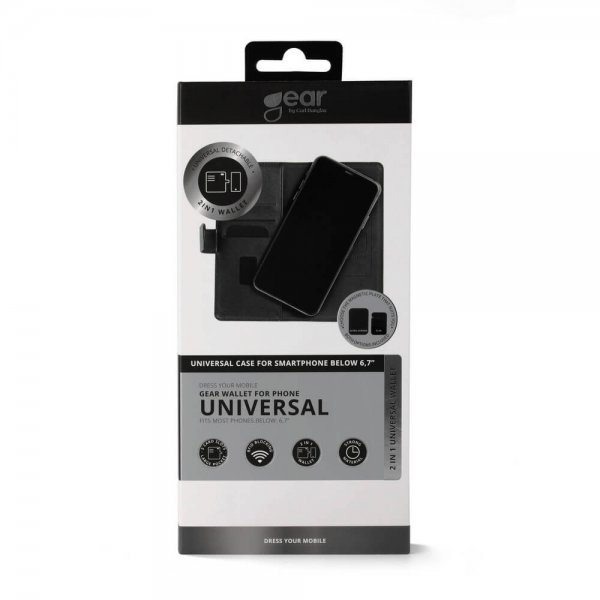 Gear Mobilfodral Universal Klister/Magnet 6.7" Svart