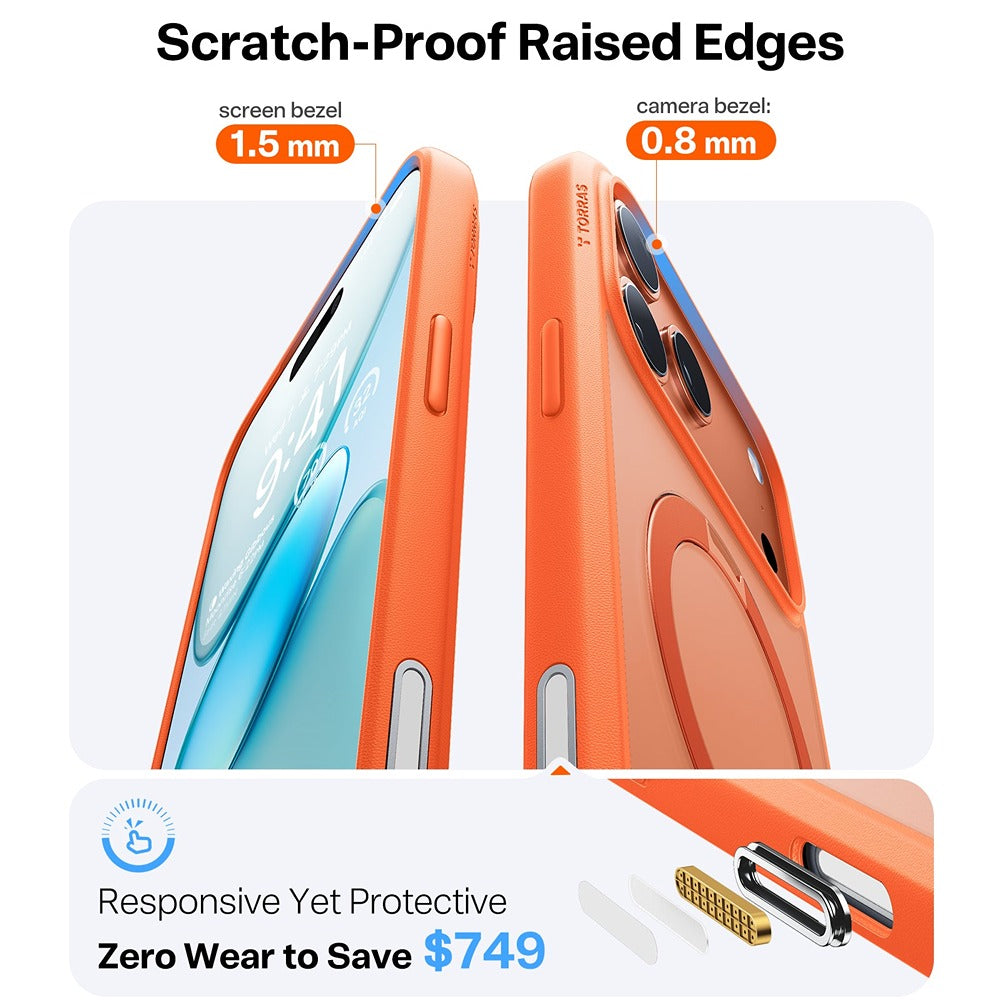 Torras iPhone 17 Pro Max Skal Ostand Q3 Spin Energy Orange