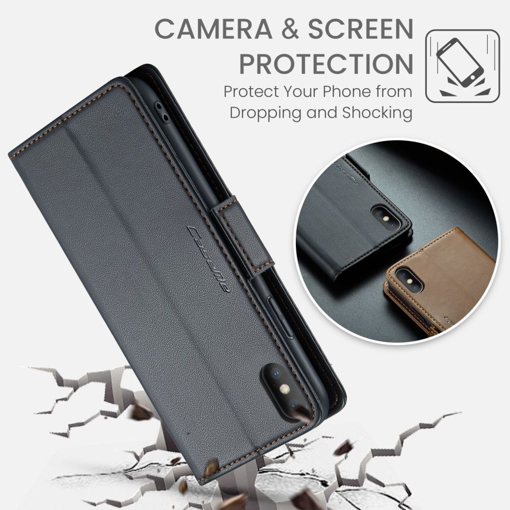 CaseMe iPhone Xs Max Fodral 023 Series Svart
