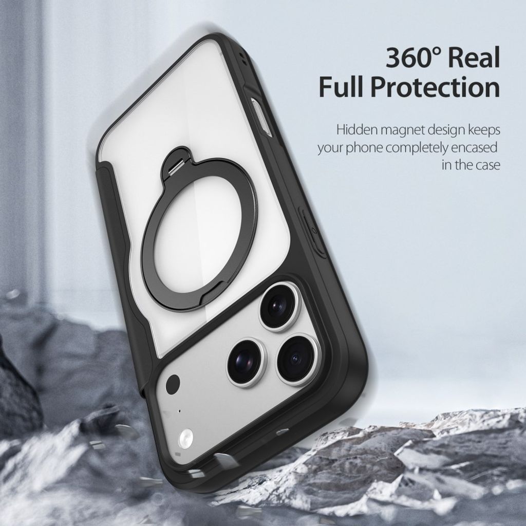 Dux Ducis iPhone 17 Pro Max/18 Pro Max Fodral Skin X Pro Series Kickstand MagSafe Svart