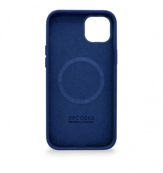 Decoded iPhone 14 Plus Skal Silicone Backcover Navy Peony