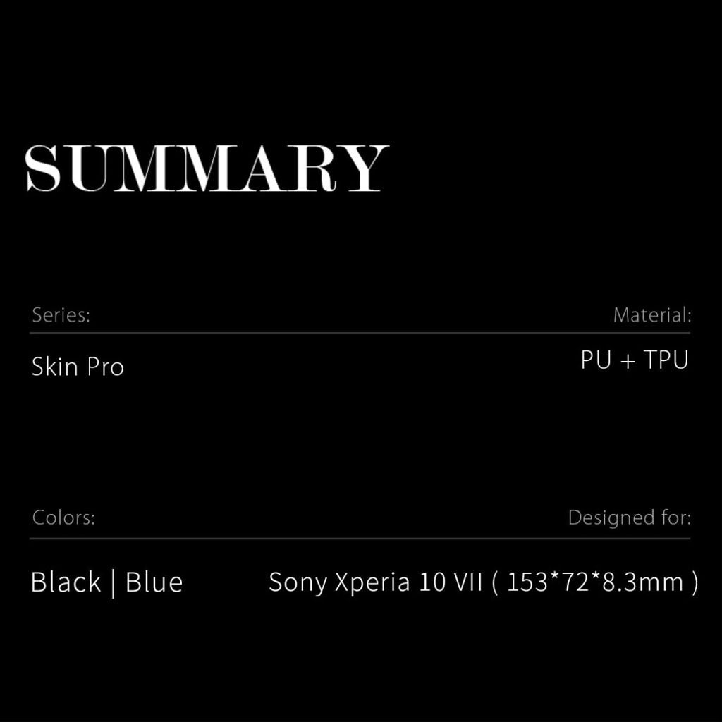 Dux Ducis Sony Xperia 10 VII Fodral Skin Pro Series Svart