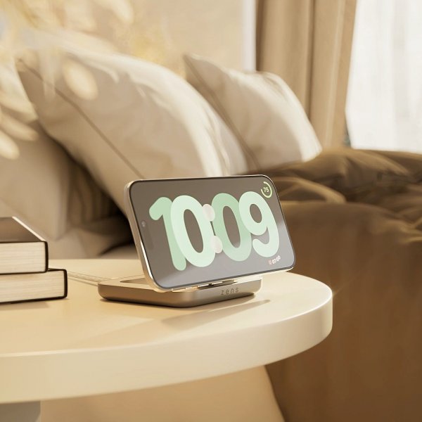 Zens Trådlös Laddare Magnetic Nightstand Charger Qi2 15W Vit