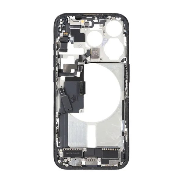 Mittenram med smådelar för iPhone 15 Pro - Blå Titan OEM