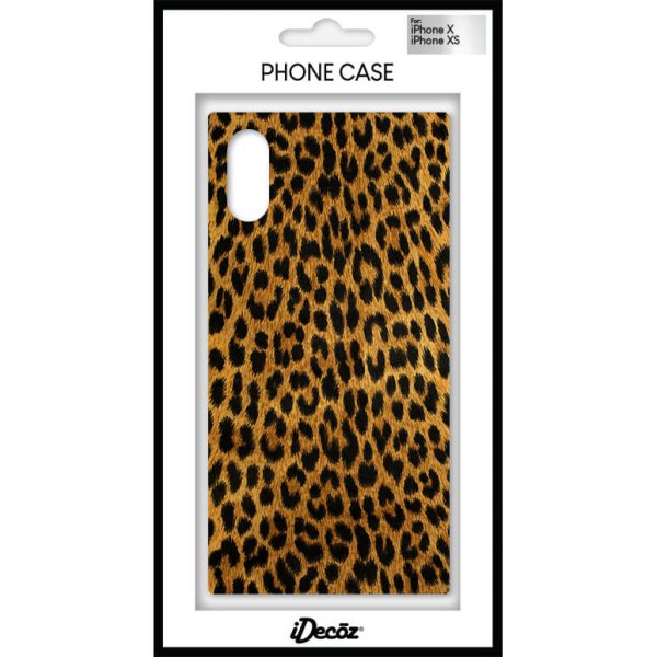 iDecoz iPhone X/Xs Skal Square Case Leopard