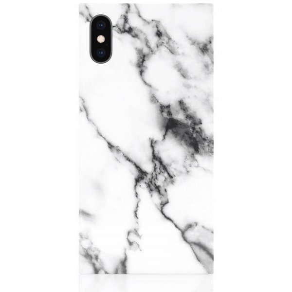 iDecoz iPhone X/Xs Skal Square Case Marble Vit