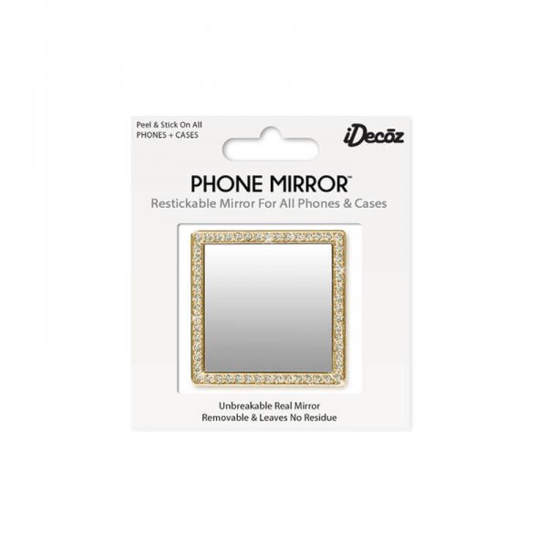 iDecoz Mobilspegel Phone Mirror Gold Crystals