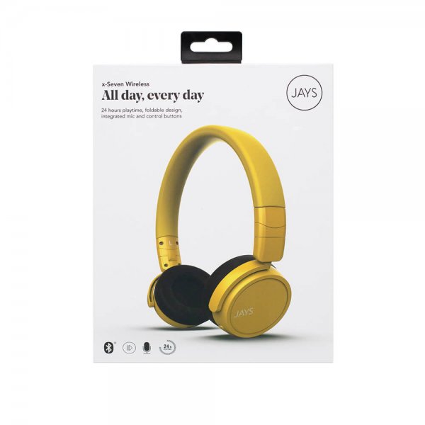 Jays Hörlurar x-Seven Trådlös On-Ear Gul