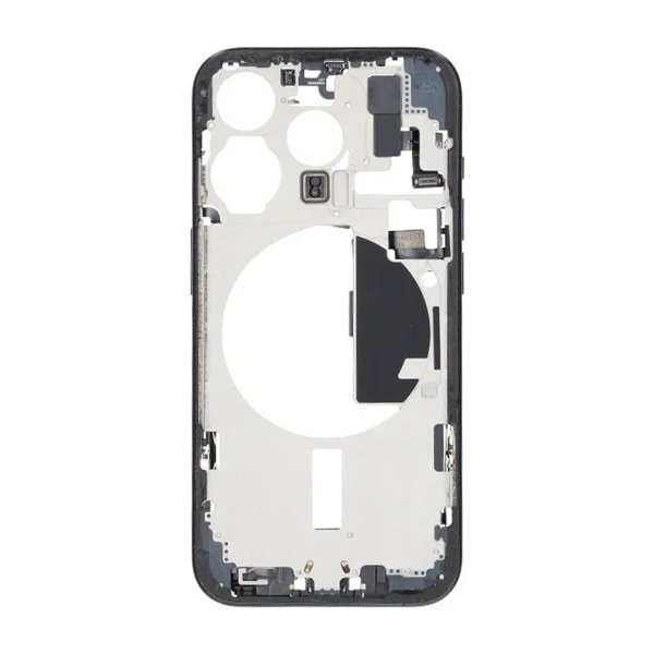 Mittenram med smådelar för iPhone 15 Pro - Blå Titan OEM