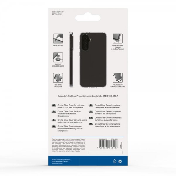 Vivanco Samsung Galaxy A36/Galaxy A56 Skal Crystal Clear Transparent