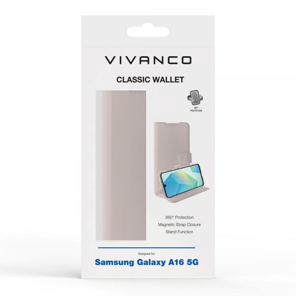 Vivanco Samsung Galaxy A16 Fodral Classic Wallet Greige