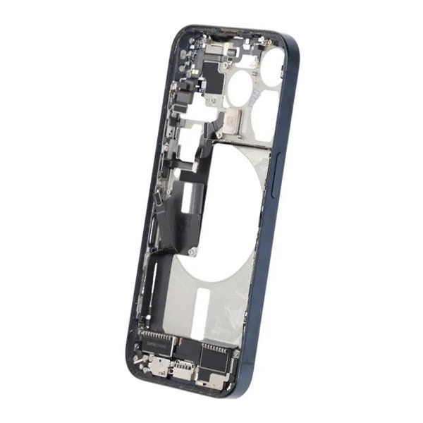 Mittenram med smådelar för iPhone 15 Pro - Blå Titan OEM