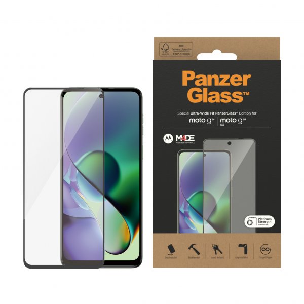 PanzerGlass Motorola Moto G14/Moto G54 Skärmskydd Ultra-Wide Fit