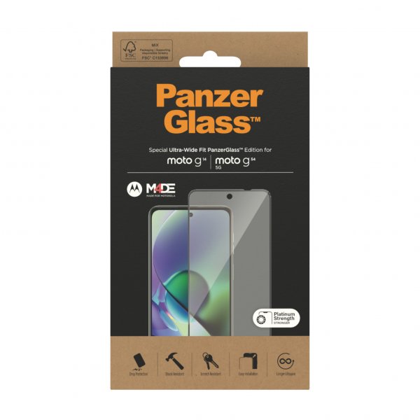 PanzerGlass Motorola Moto G14/Moto G54 Skärmskydd Ultra-Wide Fit