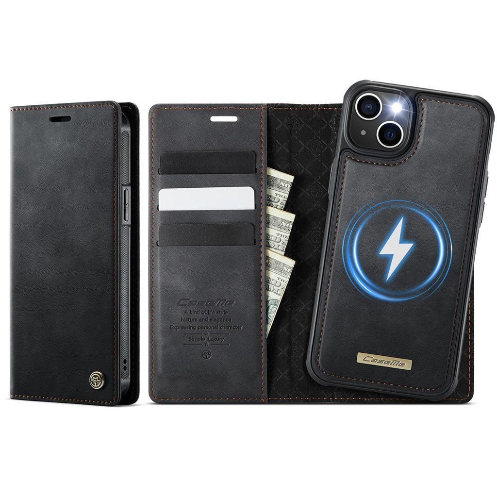 CaseMe iPhone 14 Plus/iPhone 15 Plus Fodral C49 Series Svart