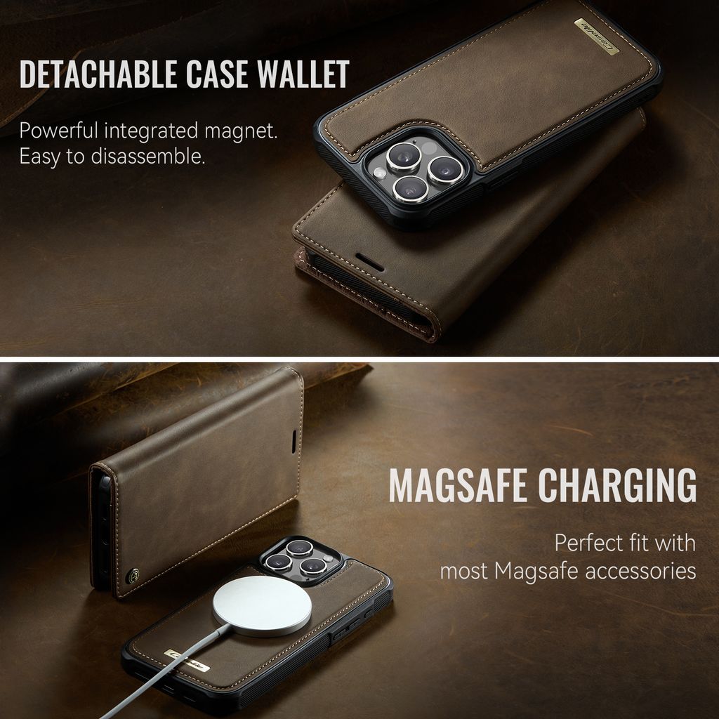 CaseMe iPhone 15 Pro Max Fodral C49 Series Brun