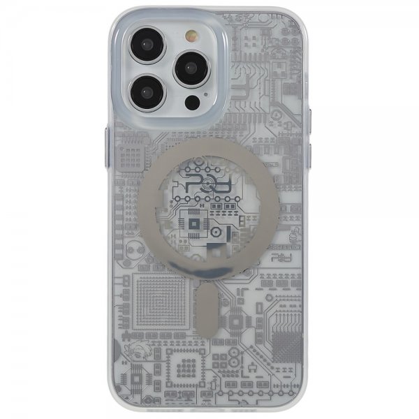 iPhone 14 Pro Max Skal PQY Geek Series MagSafe Silver