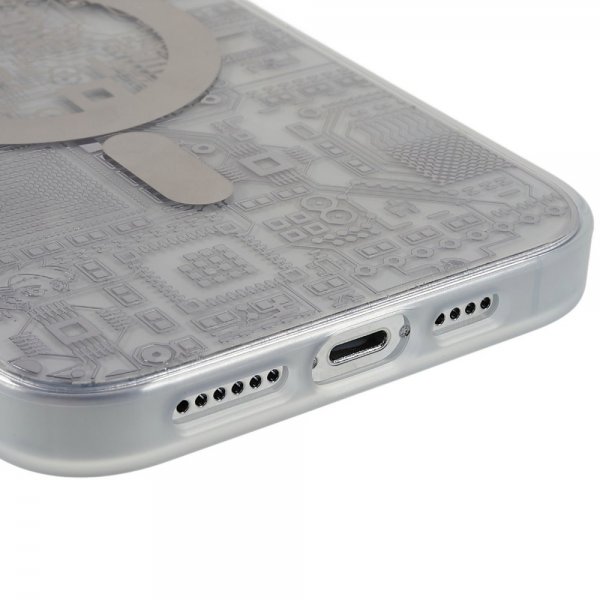 iPhone 14 Pro Max Skal PQY Geek Series MagSafe Silver