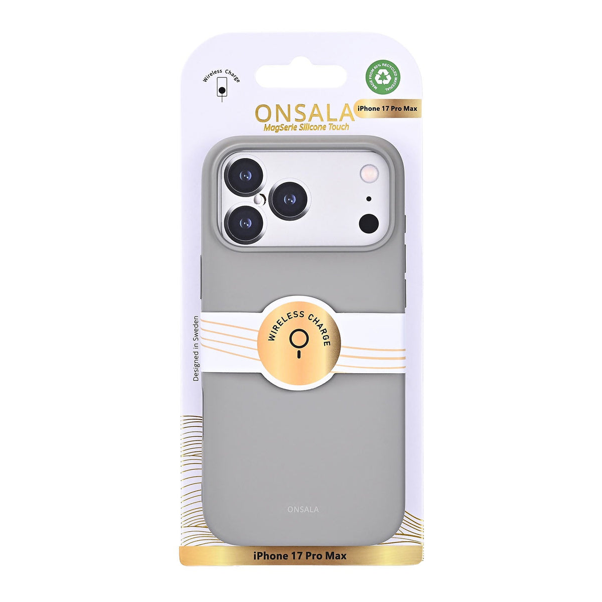 Onsala iPhone 17 Pro Max/iPhone 18 Pro Max Skal Silikonkänsla Concrete