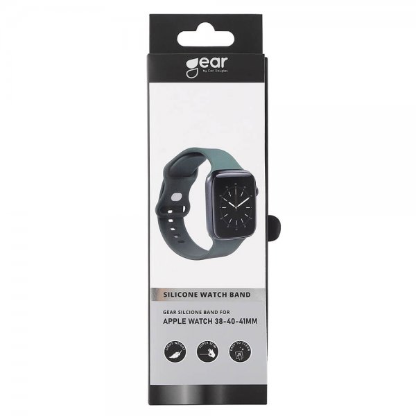 Gear Apple Watch 38/40/41/42mm Armband Silikon Olivgrön
