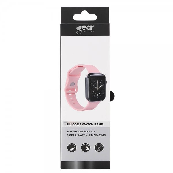 Gear Apple Watch 38/40/41/42mm Armband Silikon Rosa