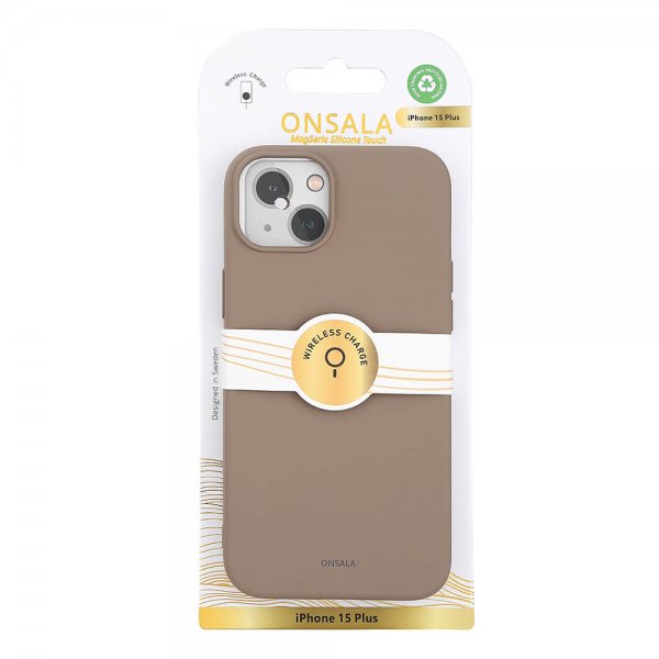 Onsala iPhone 15 Plus Skal Silicone Touch MagSeries Summer Sand