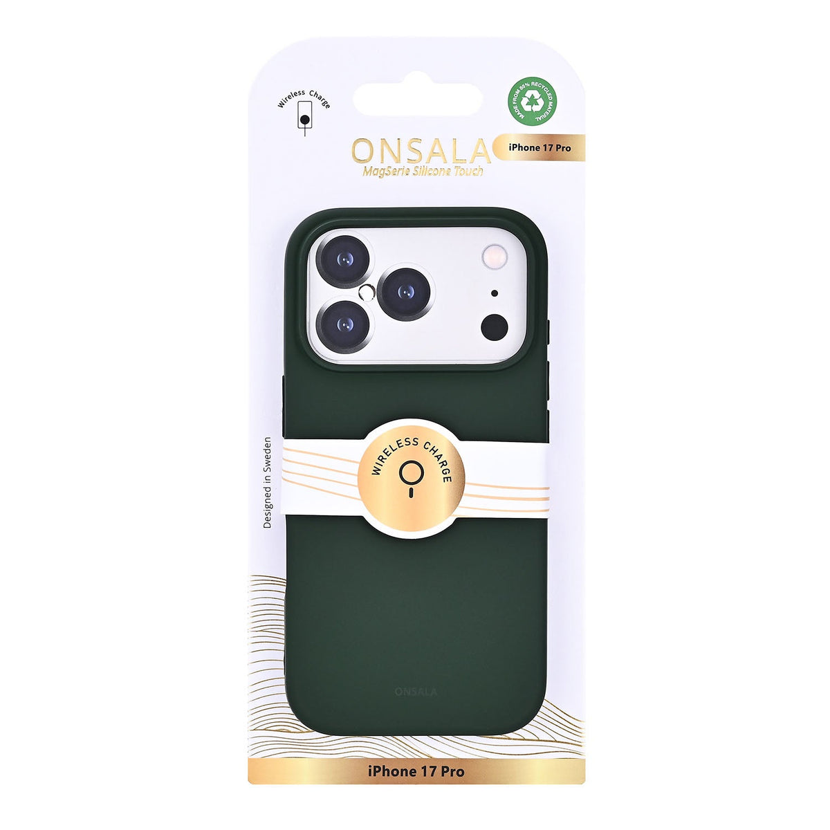 Onsala iPhone 17 Pro/iPhone 18 Pro Skal Silikonkänsla Olive Green
