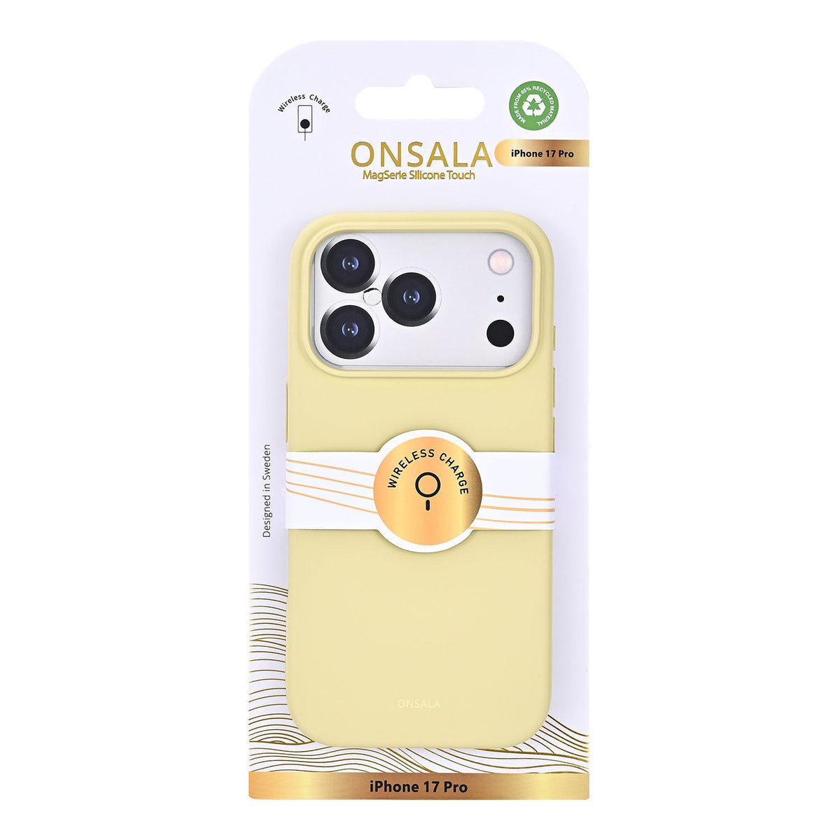 Onsala iPhone 17 Pro/iPhone 18 Pro Skal Silikonkänsla Lemon