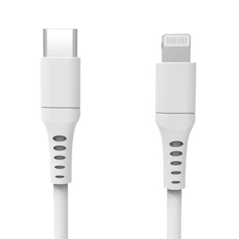 Gear Laddkabel USB-C till Lightning 3m MFI Vit