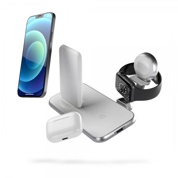 Zens 4 in 1 Stand+Watch Wireless Charger Aluminium Vit